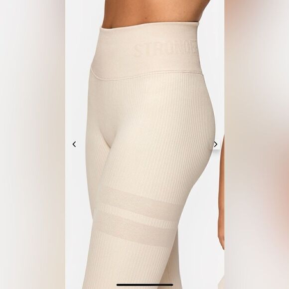 Rib Seamless Leggings | Rainy Day - Picture 4 of 9